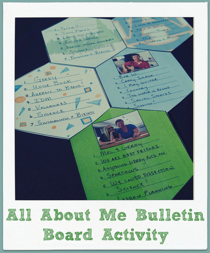 Back to school blog post: Bulletin board and back to school get to know you activity- All About Me!