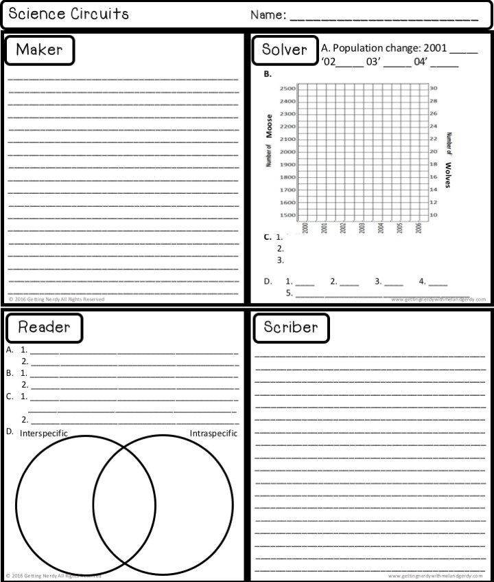 Make science lab stations INB ready by making station answer sheets quarter page sized