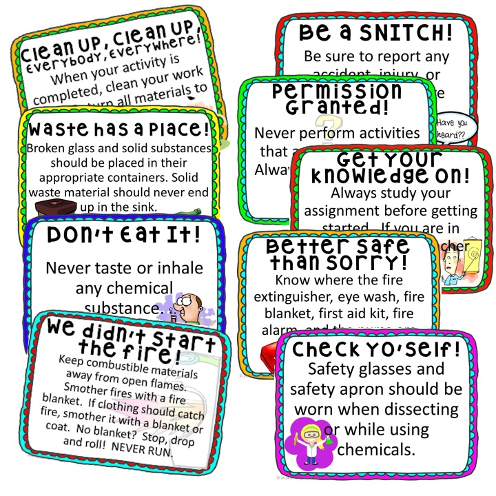 science lab safety rules poster