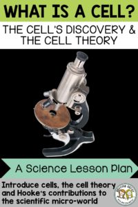 Introduce cells, the cell theory and Hooke's contributions to the scientific micro-world. #gettingnerdyscience #microscope #lifesciencelessonplan